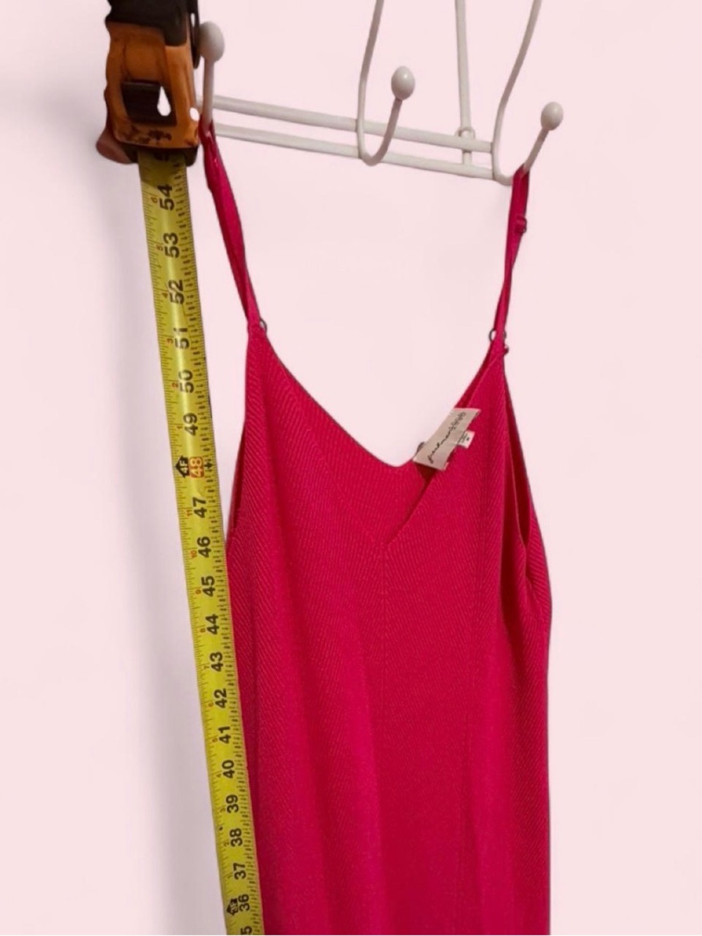 Women's Hot Pink Maxi Dress - Sleek A-Line Silhouette - Picture 5 of 5